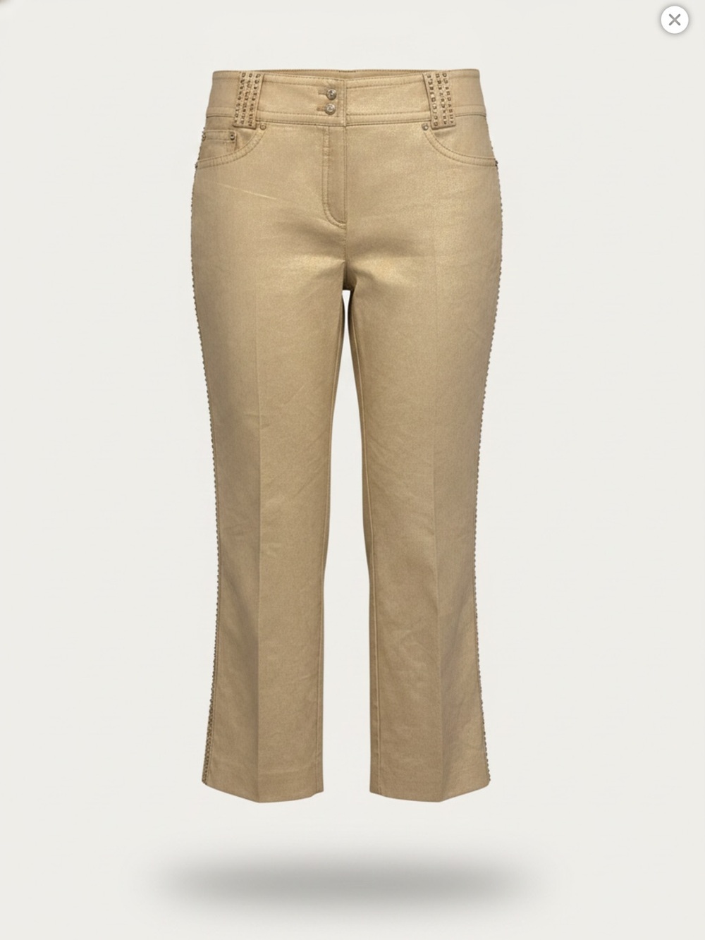 Escada Gold Skinny Jean with Embellishments